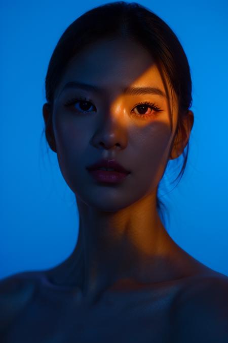 08164-877062094-1 asian girl,portrait,yellow spotlight,dark theme,looking at viewer,parted lips,beautiful detailed skin,blue background,_lora_sp.png